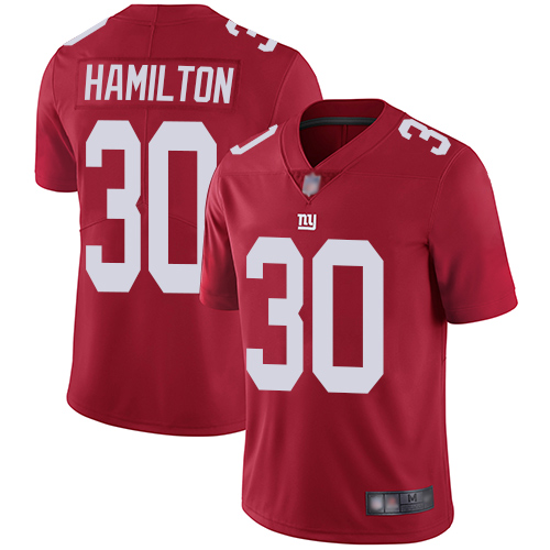 Men New York Giants 30 Antonio Hamilton Red Limited Red Inverted Legend Football NFL Jersey